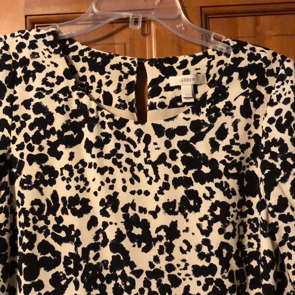 Cute JCrew animal print shift dress